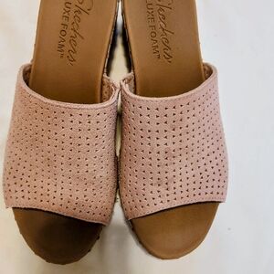 Skechers Women's Pink Slide Sandals